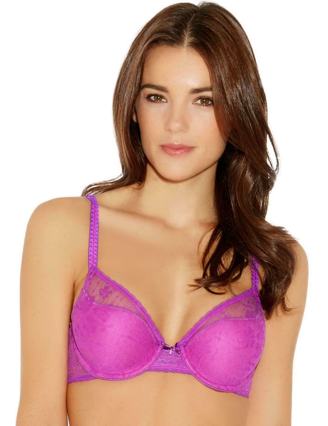 B.Tempt'd B.Flirtatious Lightly Padded Contour Bra 953230 PURPLE CACTUS FLOWER